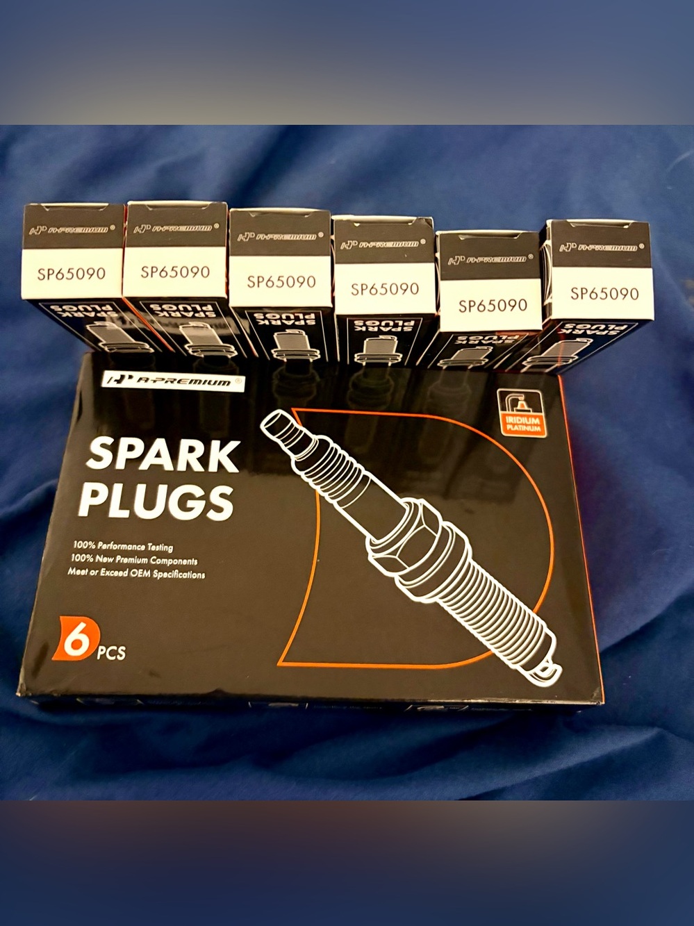Premium Iridium Spark Plugs - Black (6 PCS)